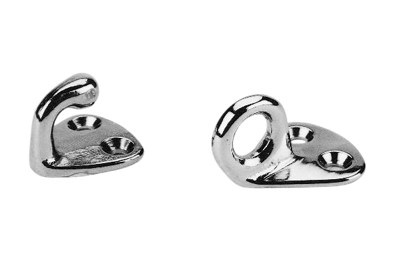 Fenderhaak verchroomd 30x30mm