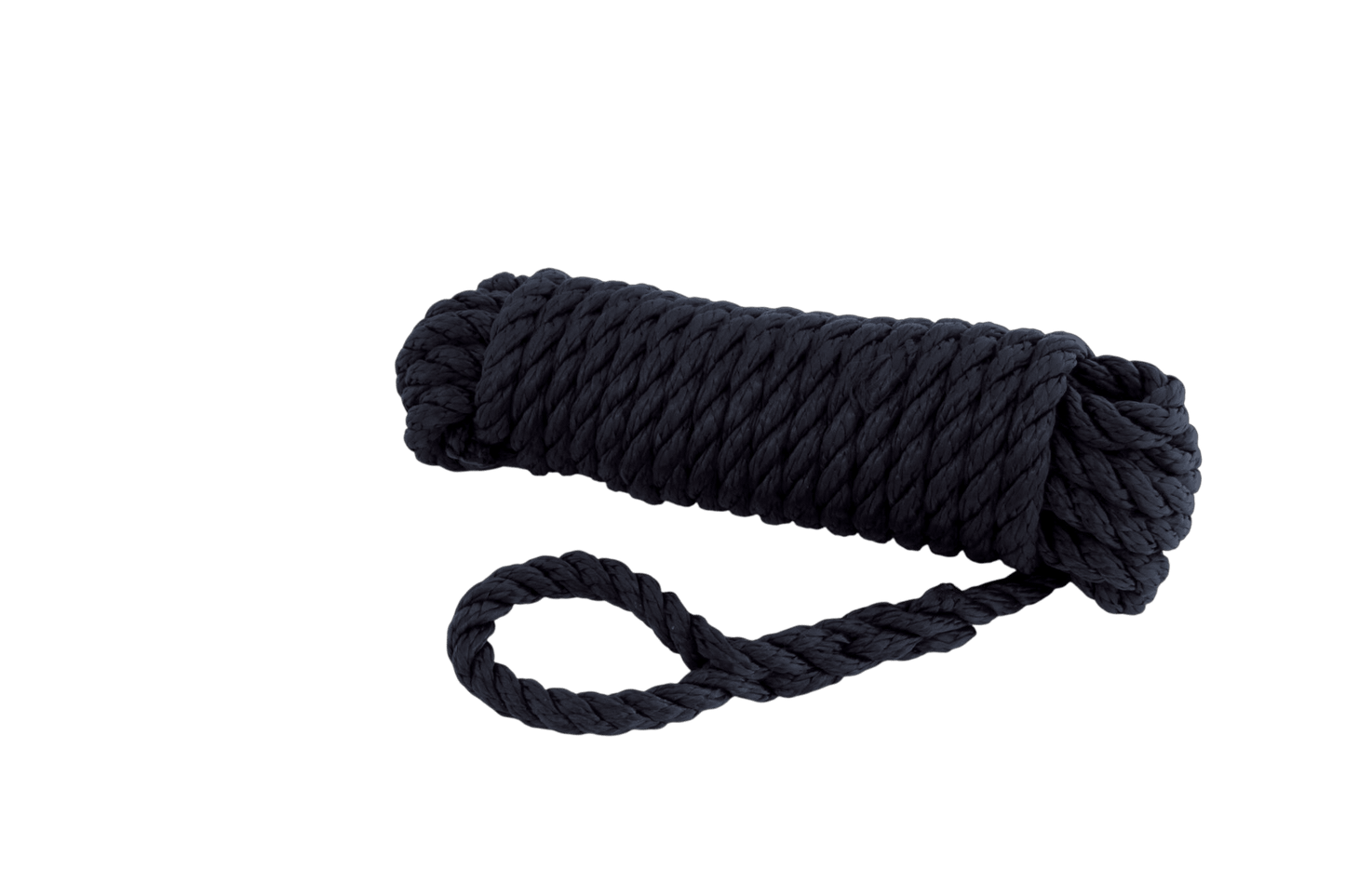 Landvast polyester 3-strengs navy 10mm 5m