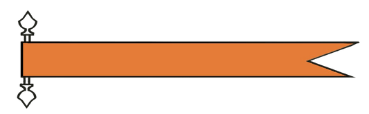 Oranje wimpel 275cm