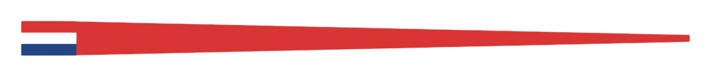 Vleugel rood 300cm