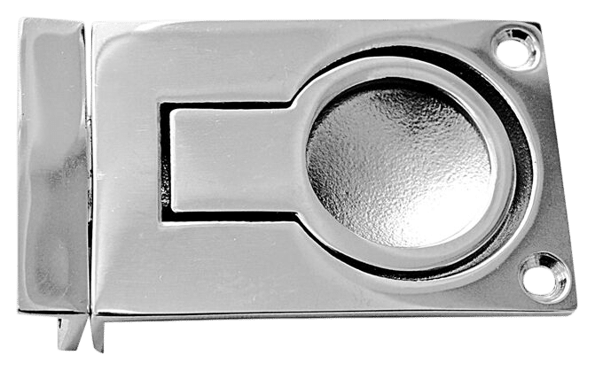 Luikring rvs flush 57x40mm met sluiting