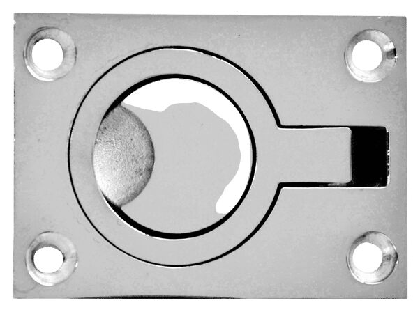 Luikring rvs flush 63x44mm