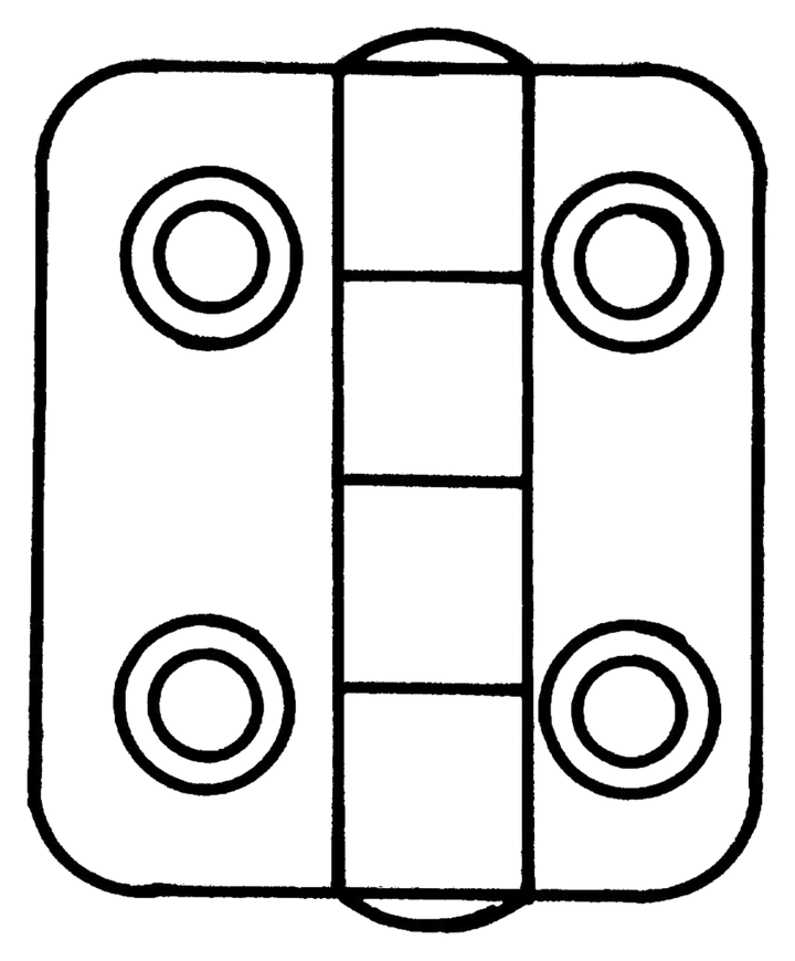 Talamex Scharnier rvs 34 x 38,5 x 2 mm