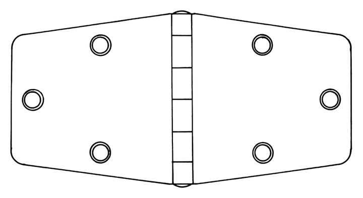 Talamex Scharnier rvs 151 x 74,5 x 2 mm