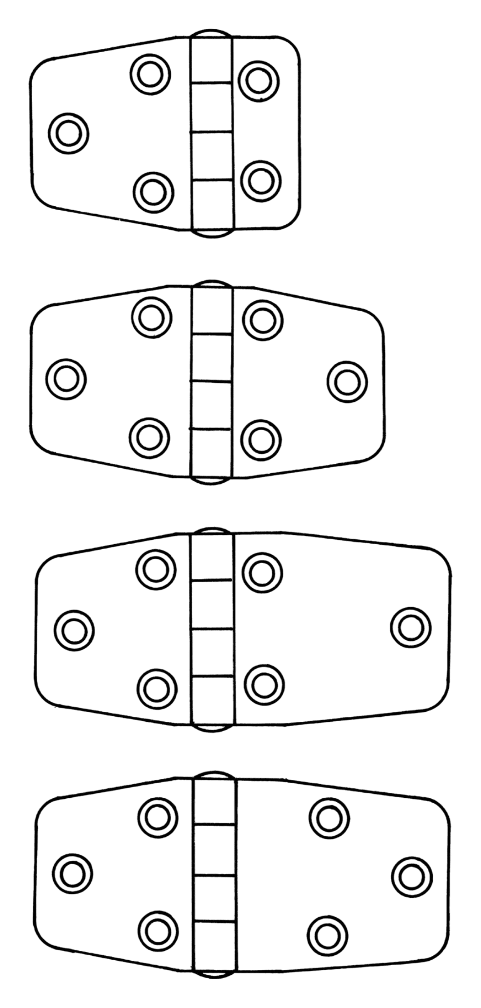 Scharnier rvs 54.5x38.5x2mm