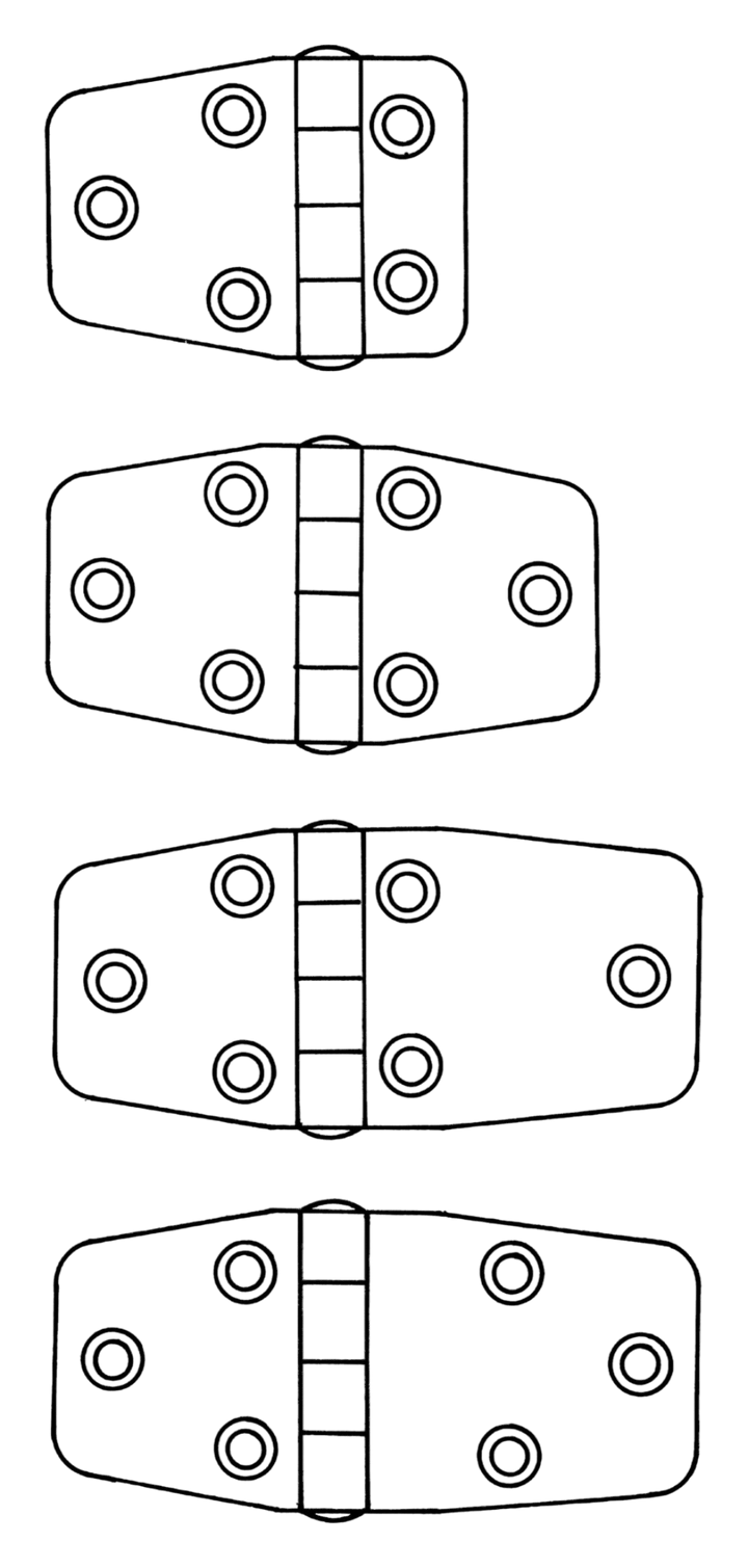 Talamex Scharnier rvs 54,5 x 38,5 x 2 mm