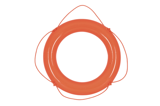 Reddingsboei pvc oranje 60cm met oranje lijn
