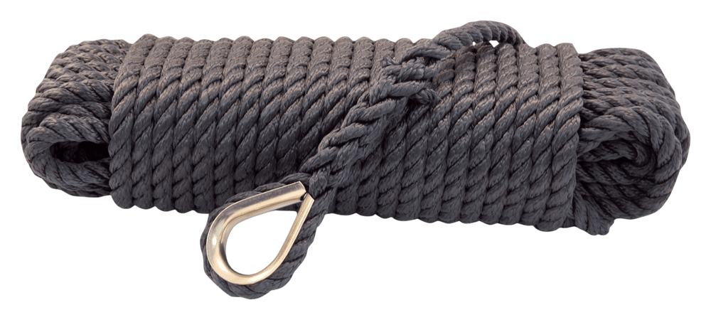 Talamex ankerlijn polypropyleen – 10 mm × 20 m – zwart