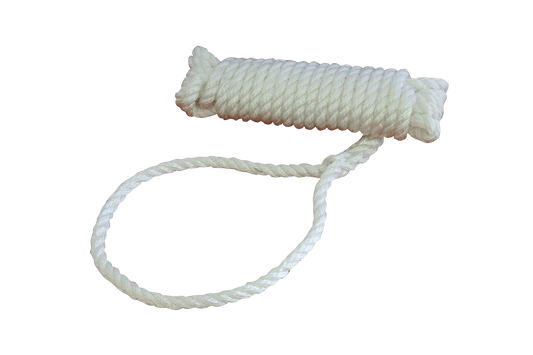 Landvast polypropyleen 12mm 8m wit