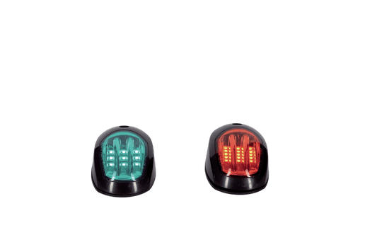 Navigatieverlichting LED zwart opbouw set (sb+bb)