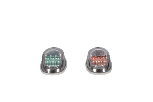 Navigatieverlichting LED rvs opbouw set (sb+bb)