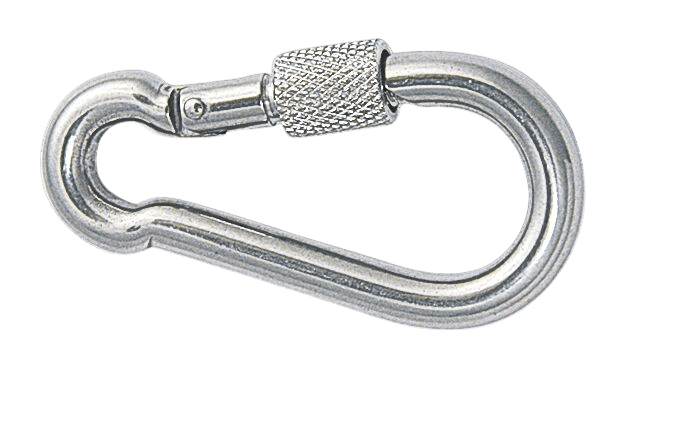 Karabijnhaak met borg 80mm