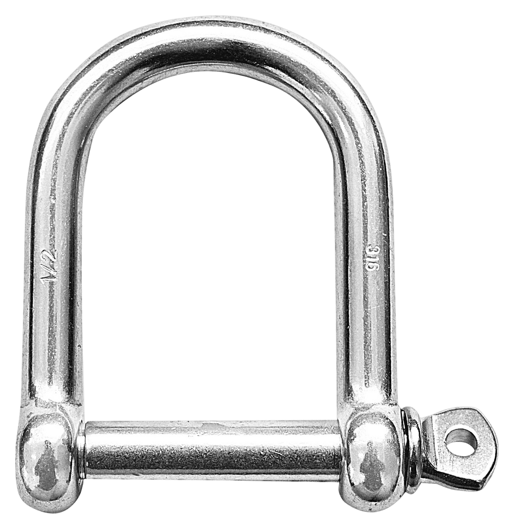Talamex brede RVS D-sluiting – 5 mm