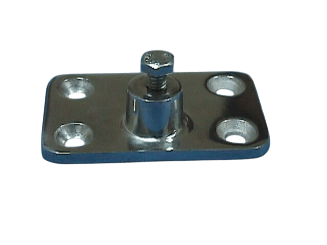 Buiskapbeslag rvs wandplaat pin
