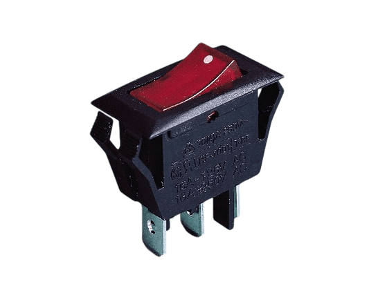 Verl.inb. schakelaar rood/zwart 12V-15A