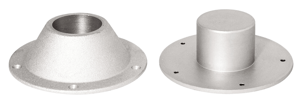 Aluminium inbouwvoet tafelpoot