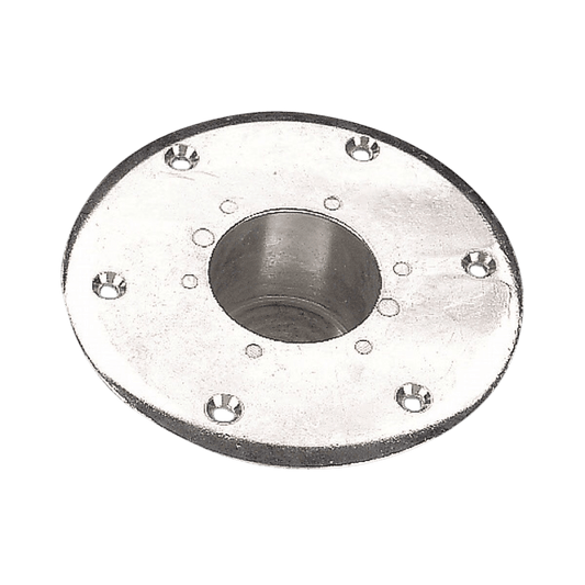 Tafelbasis flush voor conische buis aluminium Ø60mm