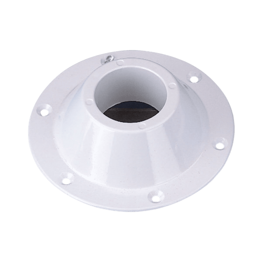 Tafelbasis opbouw voor conische buis aluminium wit Ø60mm