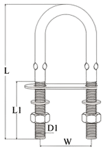 Talamex RVS putting 10 x 90 mm met enkele plaat