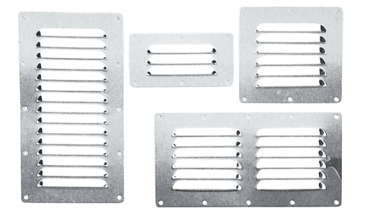 Ventilatierooster rvs 66x127mm