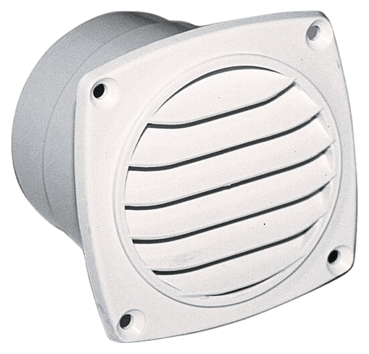 Ventilatierooster abs 92x92mm zwart