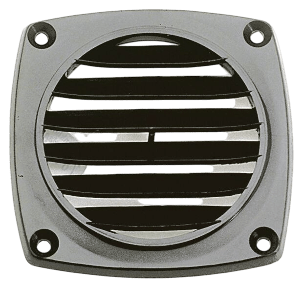 Ventilatierooster abs 94x94mm zwart