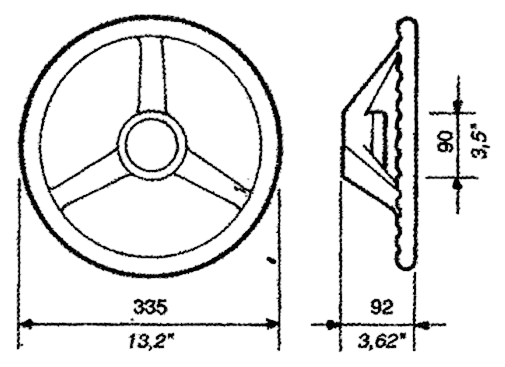 V32B stuurwiel zwart
