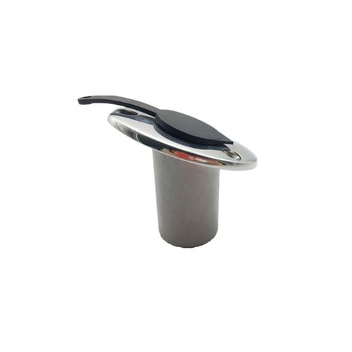 Hollex vlaggenstokhouder 19mm rvs316 inbouw 45°