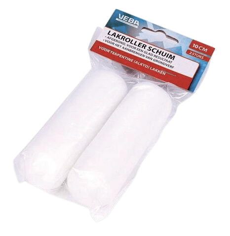 Verfrol schuim 10cm 2 zijdes afgerond (2 stuks)