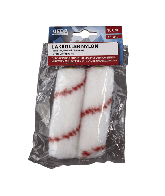Verfrol nylon 10cm 14mm vacht (2 stuks)