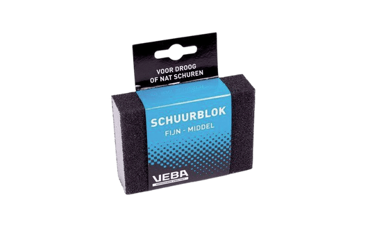 #Schuurblok fijn/middel 10x7x2.5cm