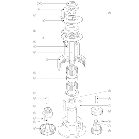1264/8PK Std pawl large (20 stk)