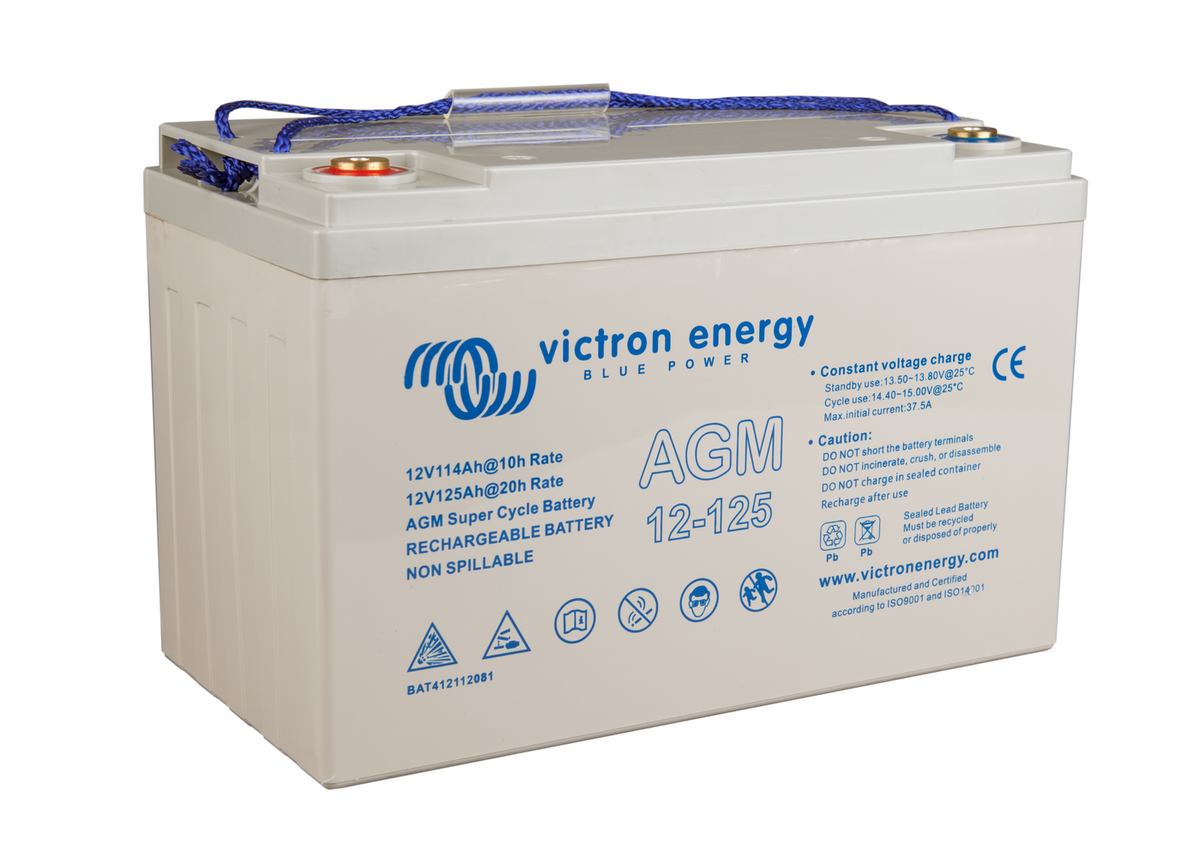 Victron AGM Super cycle 12V 125Ah – afbeelding 2