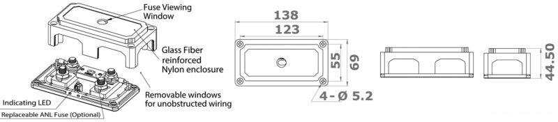 VTB ANL zekeringhouder met LED-indicator – afbeelding 2