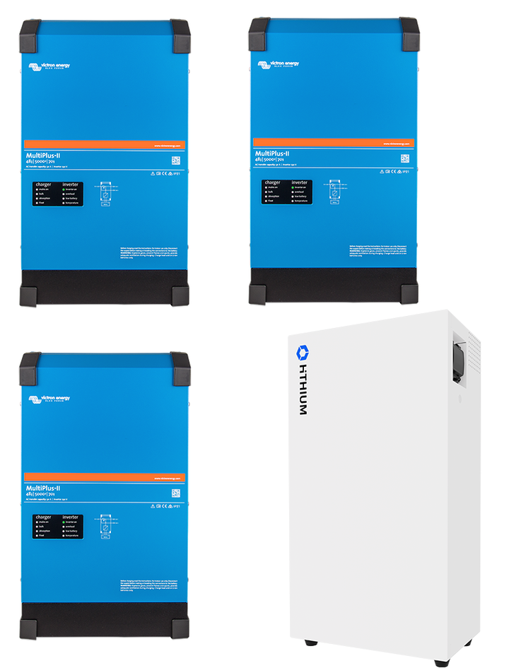 3 fase pakket Hithium Multiplus-II 15Kva - 16kwh