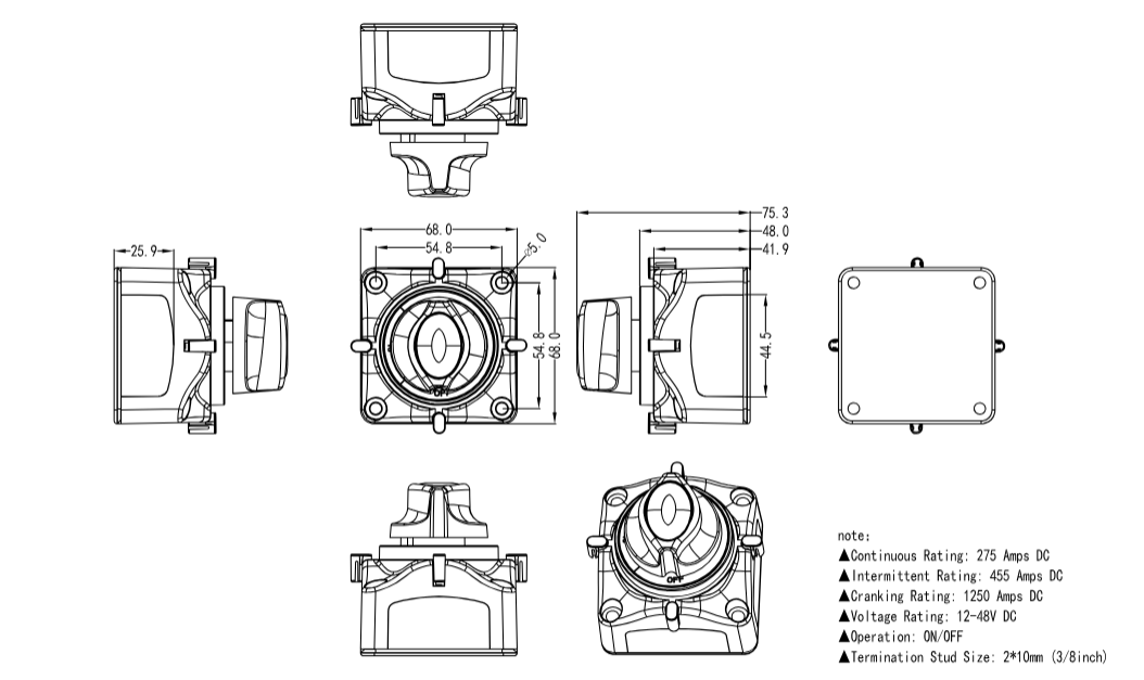 VTB Batterijschakelaar 275A – afbeelding 4