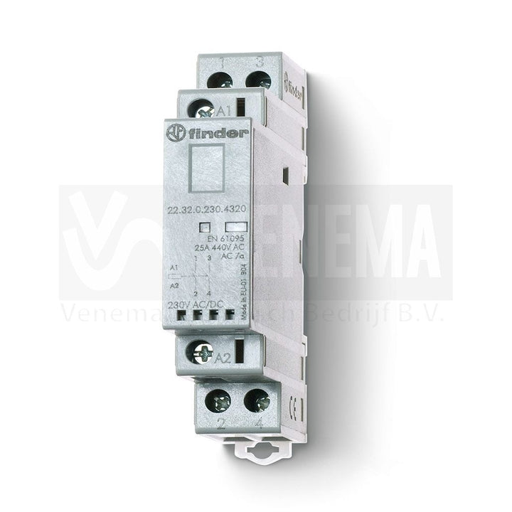 Finder 25A Magneetschakelaar AgSnO2 - 2 contacten