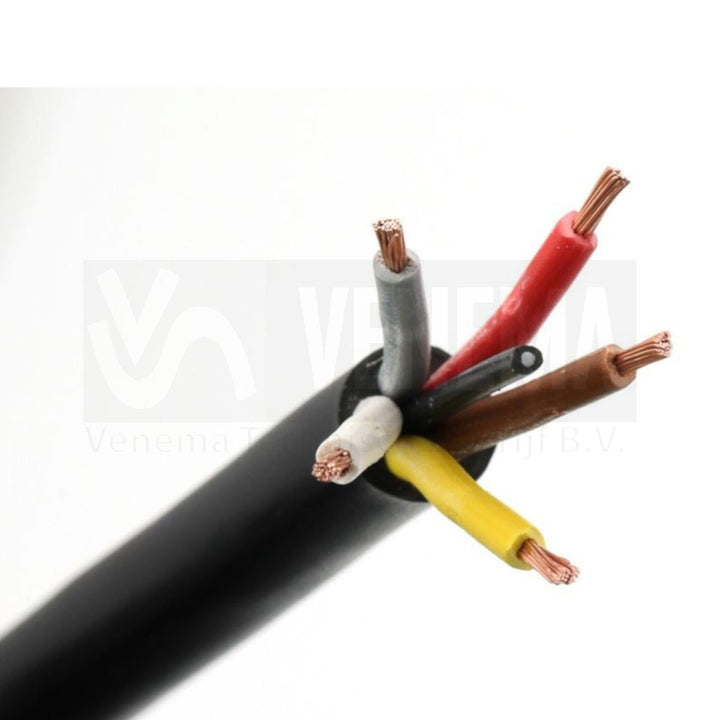 Ripca Meervoudige kabel rond 5x1.0mm2 - 50 meter