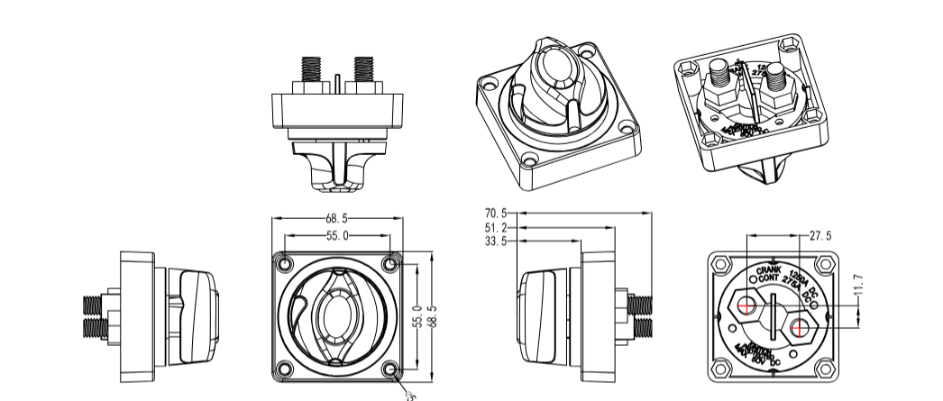 VTB Power batterijschakelaar 275A 12V – afbeelding 2