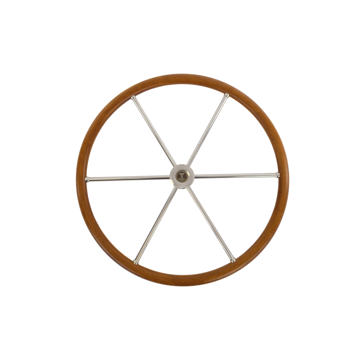 Talamex Stuurwiel teak/rvs 6-spaaks 500 mm